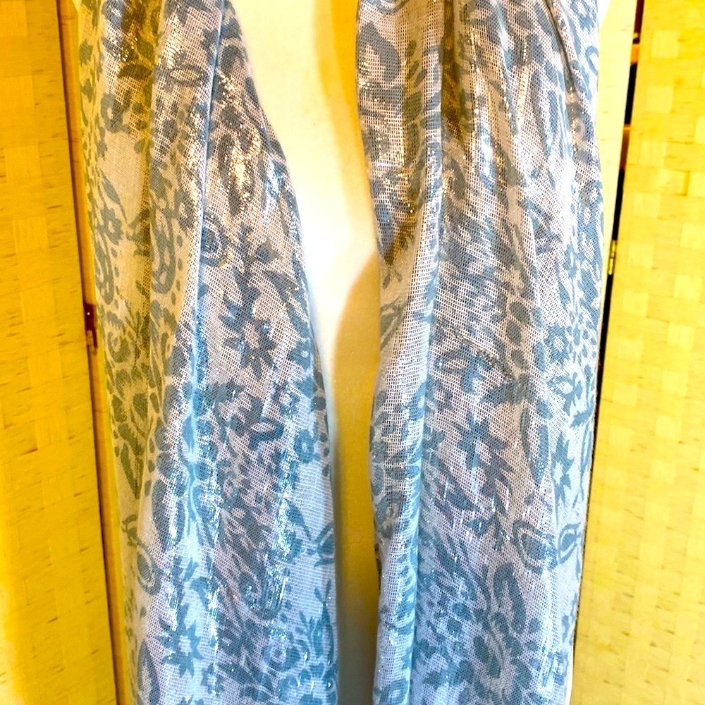SILVER SCARF WRAP SHINY  69”x 21” - Picture 4 of 8